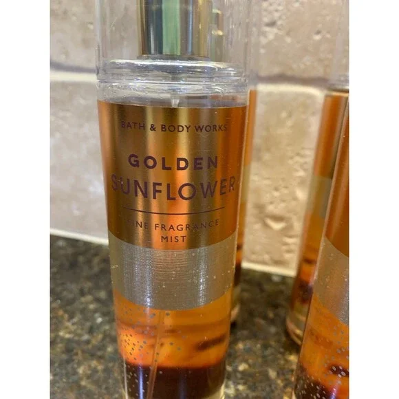 Bath & Body Works Fine Fragrance Mist Retired Golden Sunflower 8 oz NEW Set of 2 - Picture 2 of 3